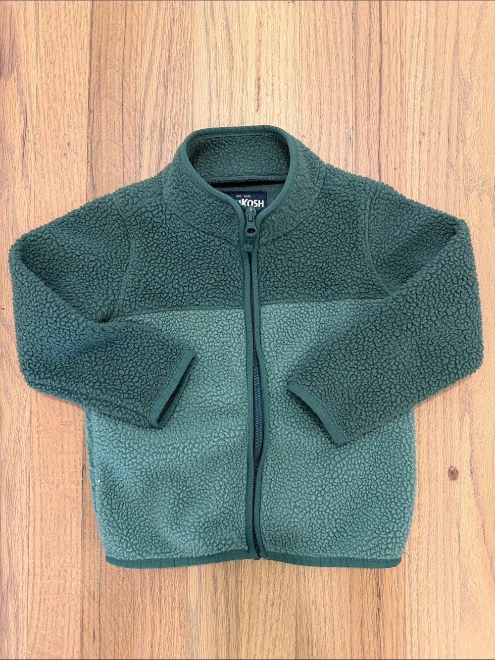 OshKosh B’gosh Sherpa Fleece Jacket 4T Colorblock Green